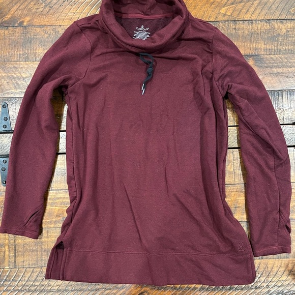 Cuddl Duds Tops - Cuddl Duds Burgundy Long Sleeve Pullover